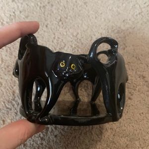 Black Cat Candle Surround Candle Holder